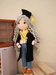 BÚP BÊ LEN TỐT NGHIỆP - DOLL WOOL BÚP BÊ BẰNG LEN - DECOL- TRANG TRÍ - QUÀ TẶNG - SINH NHẬT- VALENT