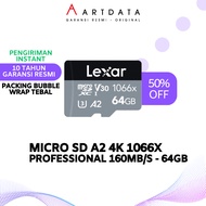 Lexar PRO Microsd Card/MICRO SDXC A2 64GB 160MBps 4K Class 10