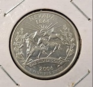 少見硬幣--美國2006年25美分-50州紀念幣-內華達州 (United States 50 State Quarters-2006 Nevada)