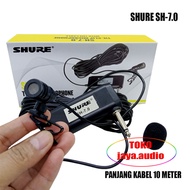 Mik Kancing Imam Masjid SHURE SH-9.0/SH 7.0 Mik Imam Masjid Terbaik Kabel Panjang Mic Clip On/Jepit 