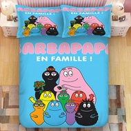 Barbapapa fitted Bedsheet + pillowcase Bed set 3D printed size Single/Super single/queen/king