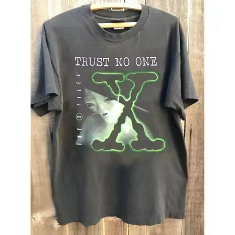 NEW APPAREL The X Files Trust No One Short Sleeve T-shirt Men Women Vintage T Shirt Mens T Shirts