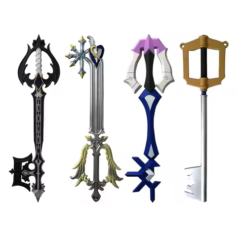 Kingdom Hearts Gold Key: Sora Key Keyblade 1:1 Cosplay sword prop for Gaming Accessories PU arms Cos