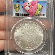 Pcgs Grade Coins 1881 US Morgan Silver Coins US Silver Coins Morgan Silver Foreign Silver Dollar Box