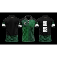 2023 Tenaga FC Retro Jersey Collar Black Green Retro Jersi Football Shirt Lelaki Oversize Baju Berkolar Kanak-kanak Polo Short Sleeve Shirt