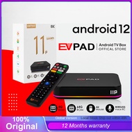 100% ORIGINAL Evpad 11P Andriond12 Multiple Free Apps 4K Dolby Audio HDR Streaming Media TV BOX