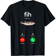 Fih Calling Remind Me Message Decline Accept Phone Call Fish Gift Unisex T-Shirt