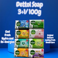 Dettol Antibacterial Bar Soap 100g (3+1)