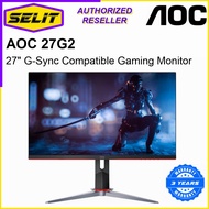 [Selit Trading] AOC 27G2 27" Full HD IPS G-Sync Compatible 144Hz, 1ms Gaming Monitor 3 Years onsite Warranty With AOC Singapore.