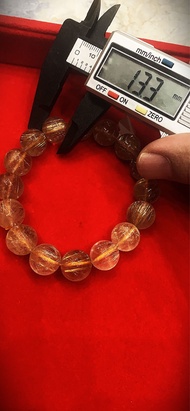 Vòng Tay Thạch Anh Tóc Vàng 13mm VIP