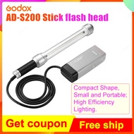 Godox AD-S200 200W Led Light Stick Flash Head 5800K+200K for AD200/AD200Pro Speedlite Flash 360° Spread of light