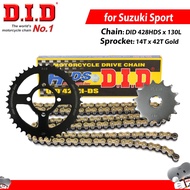 DID Suzuki Sport chain sprocket – DID HDS 10mm yellow chain (Thailand)