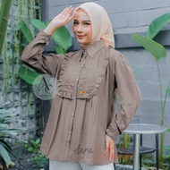 KATUN KEMEJA Aaliyah Top Shirt Latest TeenageWanita mix Embroidered Cotton Brocade Long Sleeve Linen