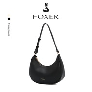 Foxer branded shoulder bag women underarm bag PU leather