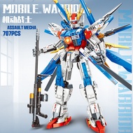 Mindy K2036 Sut Mudah Alih Hadiah Budak Serasi Mecha Mengubah Robot Knight Model Blok Bangunan