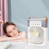 USB Mini Portable Fan Air Cooling fan Aircond Humidifier Purifier Mist Cooler with 7 LED Light Kipas USB