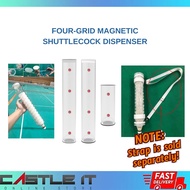 Four-Grid Magnetic Shuttlecock Dispenser Badminton Training Aid Automatic Shuttlecock Feeder Players