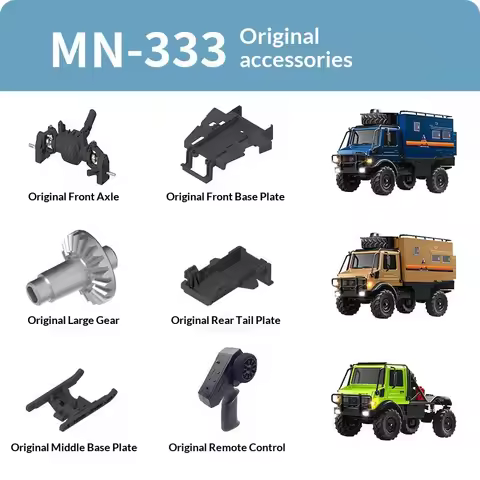 MN333 Unimog Off-Road Vehicle Professional Climbing RC 4WD Remote-Control Car Genuine Parts Body Mai
