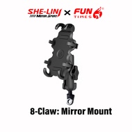 MOTOWOLF ที่วางโทรศัพท์มือถือสำหรับมอเตอร์ไซค์ อัลลอยด์ทั้งตัว/สากล หมุนได้ 360° MDL2821