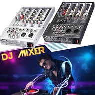 US plug black Mini Karaoke Audio Mixer Amplifier Professional Microphone Mixing Sound Console 4 Chan