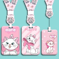 Anime Marie Cat Card Holder w/ Retractable Lanyard for EZ-Link/Student ID, Work Pass & Luggage Tag