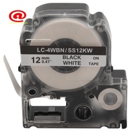 5 Pack Replace LK-4WBN LC-4WBN9(SS12KW) Label Tapes for Epson LabelWorks LW300 LW400 LW500 LW700 Bla