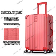 TRAVELCUL 20/24/28" Aluminum Suitcase Luggage Scratch-resistant Ruggedly Reinforced Suitcase Anti-th
