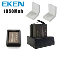 EKEN 2pcsset 3.7V PG 1050mAh  EKEN SJCAM Action Camera h9r h8r h6s  h5s H3r C30 F68 SJ4000 with Dual Battery Charger