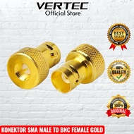 SMA Male To BNC Female Gold Connector for Antenna HT Weierwei VEV V8 Plus V8Plus Compatible Firstcom