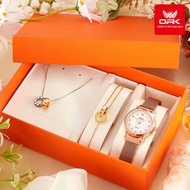 《318》OPK Watch For Women Original Waterproof Set Elegant Luxury Korean Style Necklace Bracelet Lumin