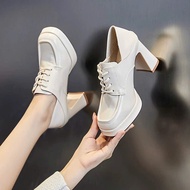 OXFORD WOMEN'S HIGH HEEL BOOT SHOES - 7CM SQUARE HEEL