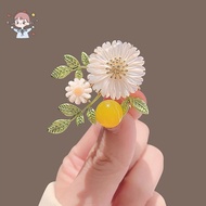 Designer Flower Brooch for Women - Luxury Boutique Floral Corsage with Zinc Alloy Pin