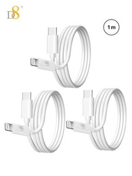 D8(3.3 英尺 3 包)mfi Iphone 快速充電電纜 Usb C 至 Lightning Pd 快速充電電纜 Usb-c 至 Lightning Abs 充電器電纜,mfi 認證充電器,適用於蘋果 Iphone 14 13 12 迷你 Pro Max 11 Pro Max X Xs Xr 8 Plus 7 Plus 6s Plus Se Ipad 和 Airpods Pro