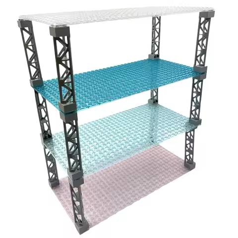 Double-Sided Baseplate 16x32 Dots Transparent Figures Clear Base Plate Building Blocks City Construc