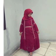 Azhar Busana Shop Safwa Abaya Children's Modelis Elegant Latest Dress Made of Ceruty Babydoll Materi