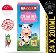 MARIGOLD UHT Strawberry Milk 200ML X 24 (TETRA) - FREE DELIVERY within 3 working days!