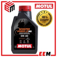 MOTUL SCOOTER POWER LE  4T 5W40 ENGINE LUBRICANT (100% GENUINE ) #SILA BACA DESCRIPTION