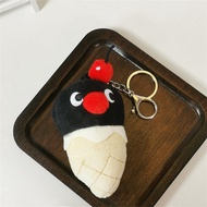 FunFactory Cute Ice Cream Cone Penguin Pingu Plush Dolls Soft Ragdoll Keychain Pendants Girly Bag Ha
