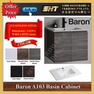 Baron  Basin Cabinet A103 basin cabinet 304 Stainless Steel 5 Colors Option Available 2 doors with soft-closing features