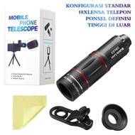 APEXEL Lensa Zomm Lens Kamera Tele Zoom HP 18X ZOOM LENSA Universal 18X25 Handphone Bermata HD Ponse