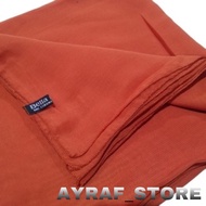 KERUDUNG HIJAB SEGIEMPAT BELLA SQUARE SIZE 115x115 BAHAN POLLYCOTTON TEPI DI JAHIT NECI WARNA PEACH
