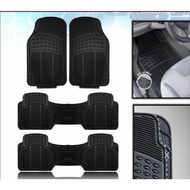 Universal Black 3-Row Rubber Car Mat for Toyota Sienta