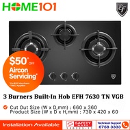 EF 3 Burners Built-In Hob EFH 7630 TN VGB