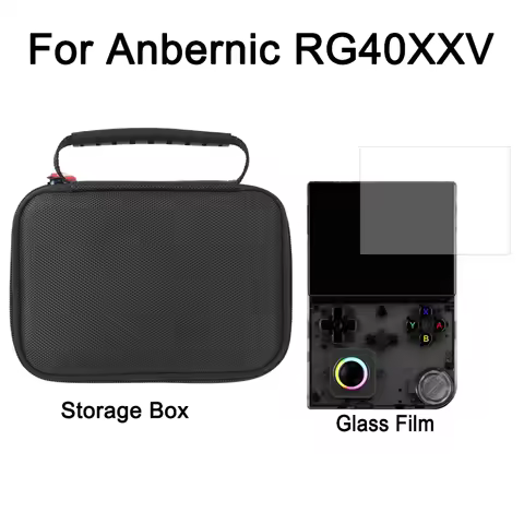 For Anbernic RG 40XXV Screen Protector Films Game Console Protect Bag Hard Shell Tempered Glass Film