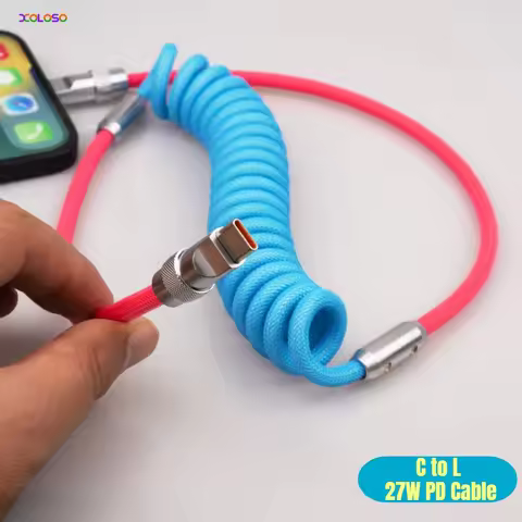 PD 27W USB C Cable For iPhone 7 8 11 12 13 14 Pro Max 3A Fast Charging Charger Cable For iPhone 6 7