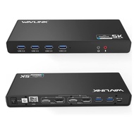 WAVLINK USB 3.0 and USB-C Dual 4K Display Universal Laptop Docking Station With DisplayPort and HDMI