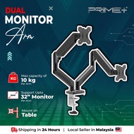 Monitor Arm with Laptop Holder Monitor Stand for up to 27 Inch Monitor and 17 Inch Laptop