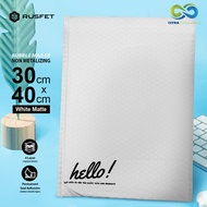 BUBBLE ENVELOPE - BUBBLE MAILER - BUBBLE PACKING HELLO WHITE MATTE 30 X 40