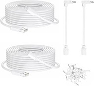 Micro USB Camera Extension Cable for Wyze, [2-Pack, 30ft] Power Extension Cord for Wyze Cam V4,V3 V2