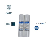 Liquatec ไส้กรองน้ำดื่ม PP ขนาด 10 นิ้ว ความละเอียด 1 ไมครอน (µm) จำนวน 2 ชิ้น